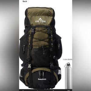 Teton Sports Men's Olive and Black Hiking Backpack